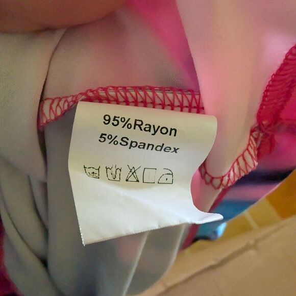 Tie-Dye Sleeveless Women's Tank Top - Pink, Blue, and Black 4X NWOT - Picture 4 of 4